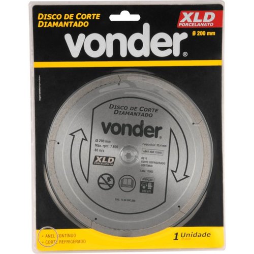 Disco diamantado contínuo 200 mm para porcelanato Disco diamantado contínuo 200 mm para porcelanato