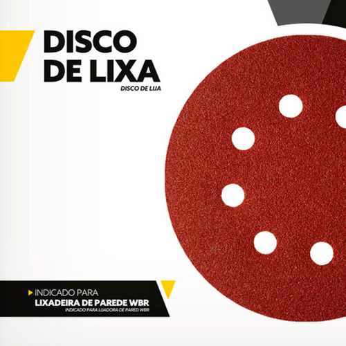 Disco de lixa 180 mm para lixadeira de parede com 10 unidades Disco de lixa 180 mm para lixadeira de parede com 10 unidades
