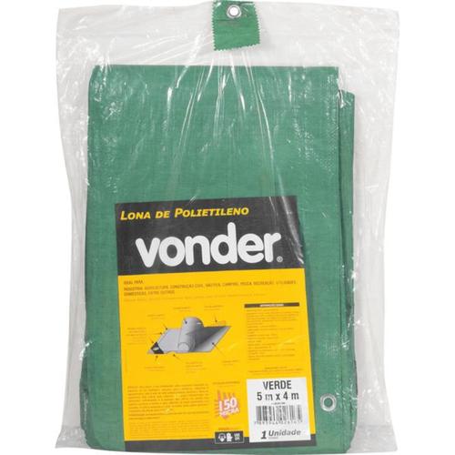 Lona de polietileno verde 5 m x 4 m