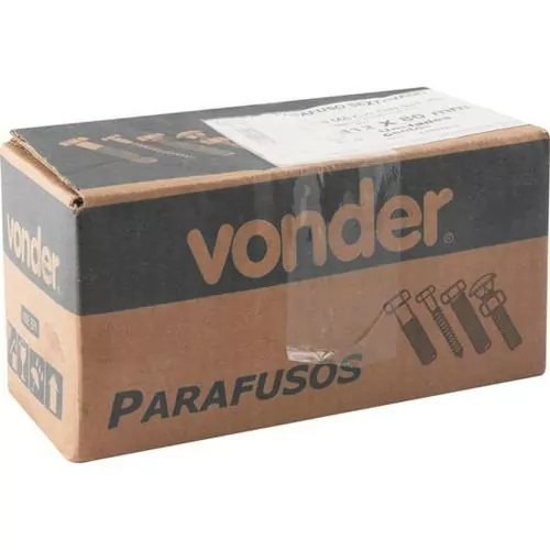 Parafuso sextavado 8.8, 12 mm x 80 mm MA rosca total DIN 931 50 unidades  ONDER