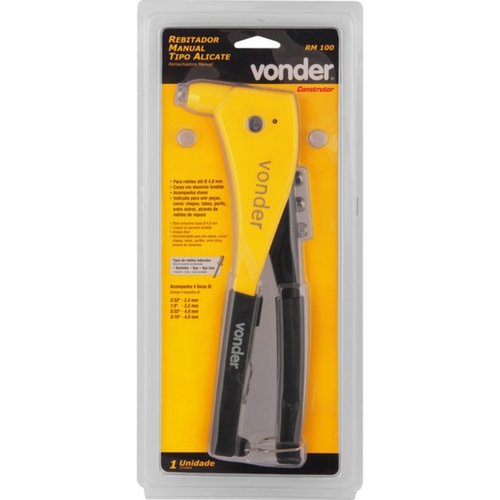 Rebitador manual tipo alicate para rebites até 4,8 mm - CONSTRUTOR Rebitador manual tipo alicate para rebites até 4,8 mm - CONSTRUTOR