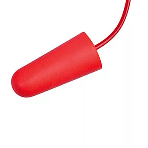 Protetor auditivo de espuma tipo plug com cordão