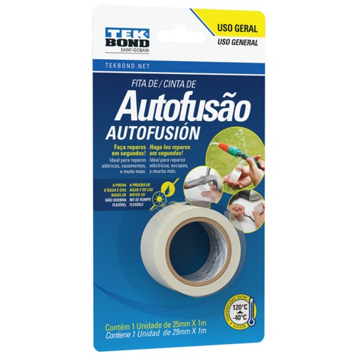 Fita adesiva auto fusão de 25 mm x 1 metro Fita adesiva auto fusão de 25 mm x 1 metro