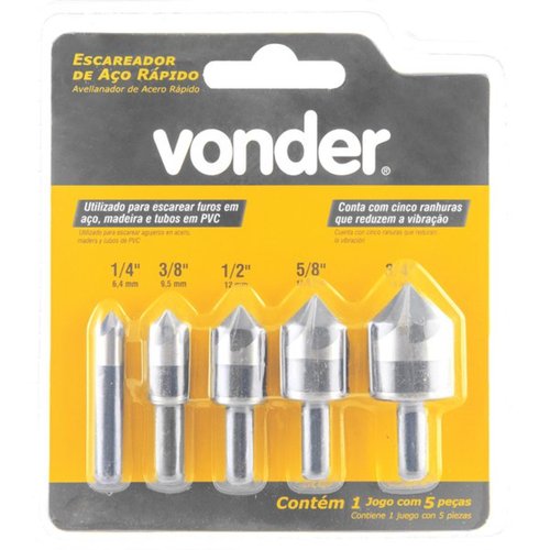 Jogo de escariadores de ao rpido 1/4