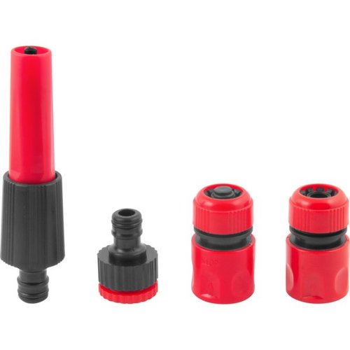 Esguicho plástico com jato regulável + engates Esguicho plástico com jato regulável + engates