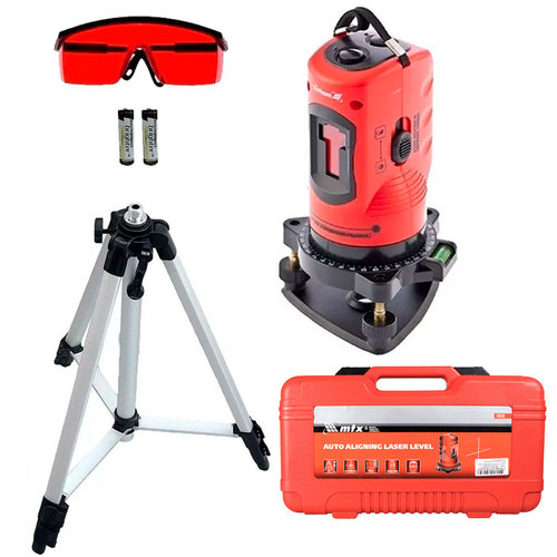 Nível a laser alcance de 10 metros com tripé e acessórios - 350339  Nível a laser alcance de 10 metros com tripé e acessórios - 350339