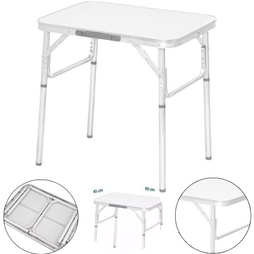 Mesa de alumínio dobrável com tampo de mdf 60 x 45 x 25/59cm - 695828 Mesa de alumínio dobrável com tampo de mdf 60 x 45 x 25/59cm - 695828