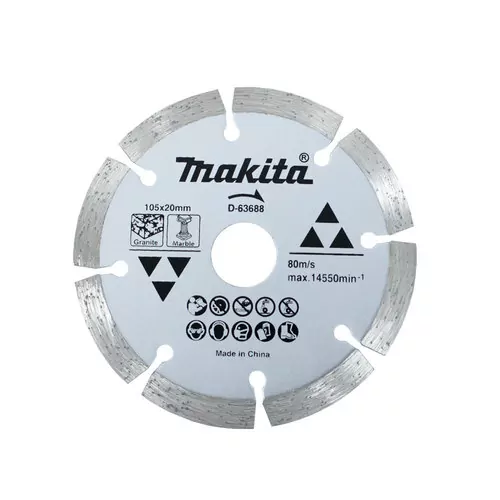 Disco diamantado segmentado 105 mm para mármores e granito - D