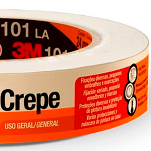 Fita crepe adesiva 18 x 50 m - 101 LA Fita crepe adesiva 18 x 50 m - 101 LA