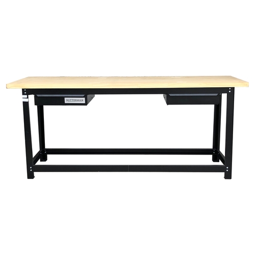 Bancada desmontável aberta de 2.000 x 600 mm com tampo de pinus Bancada desmontável aberta de 2.000 x 600 mm com tampo de pinus