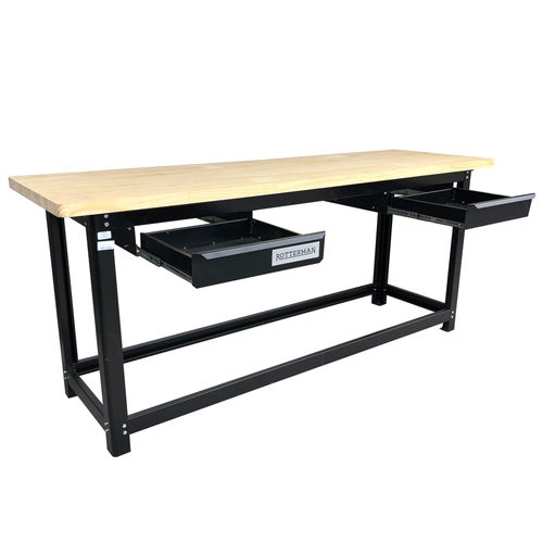 Bancada desmontável aberta de 2.000 x 600 mm com tampo de pinus Bancada desmontável aberta de 2.000 x 600 mm com tampo de pinus