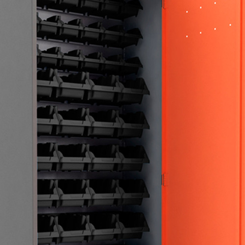 Arm�rio organizador gaveteiro com 47 gavetas pretas mistas