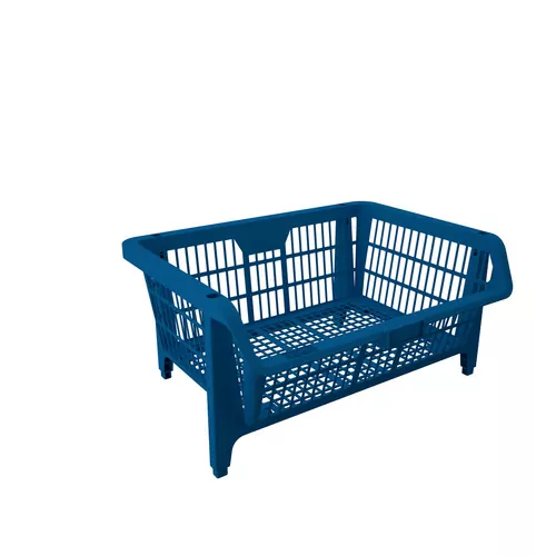 Cesto expositor 570 x 280 x 420 mm azul 5 peças - Prático
