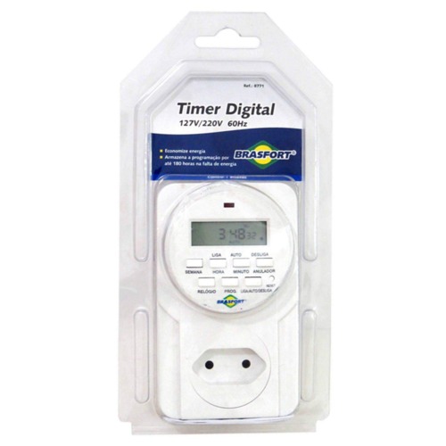 Timer digital a bateria - 8771  110V/220V Timer digital a bateria - 8771  110V/220V
