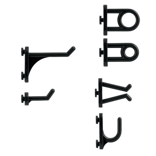 Kit com 24 ganchos plsticos mistos para painel porta ferramentas