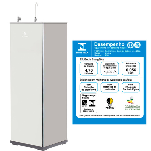 Bebedouro purificador de coluna de presso ao inox - K40i  110V