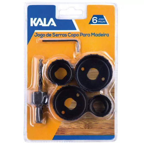 Jogo de serra copo 32 a 54 mm com 6 peças
