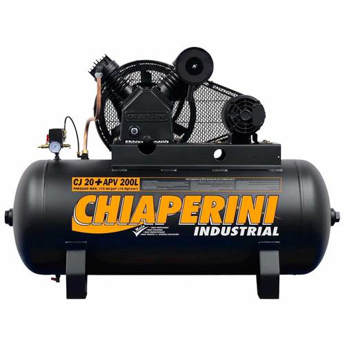 Compressor de ar 20 pés 200l 5 hp 175 lbs monofásico - CJ 20+ APV 200L 220V Compressor de ar 20 pés 200l 5 hp 175 lbs monofásico - CJ 20+ APV 200L 220V