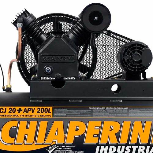Compressor de ar 20 pés 200l 5 hp 175 lbs monofásico - CJ 20+ APV 200L 220V Compressor de ar 20 pés 200l 5 hp 175 lbs monofásico - CJ 20+ APV 200L 220V