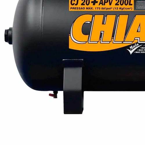 Compressor de ar 20 pés 200l 5 hp 175 lbs monofásico - CJ 20+ APV 200L 220V Compressor de ar 20 pés 200l 5 hp 175 lbs monofásico - CJ 20+ APV 200L 220V