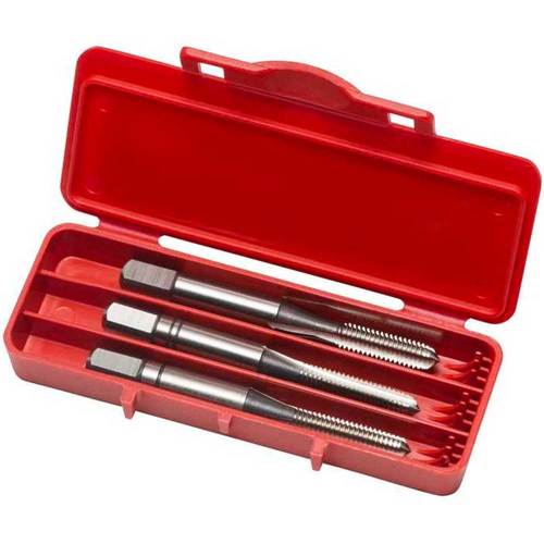 Jogo de macho manual aço rápido M8 x 1,25 mm DIN352 com 3 peças - E100M8NO8 Jogo de macho manual aço rápido M8 x 1,25 mm DIN352 com 3 peças - E100M8NO8