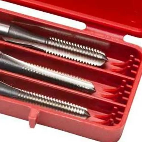 Jogo de macho manual aço rápido M8 x 1,25 mm DIN352 com 3 peças - E100M8NO8