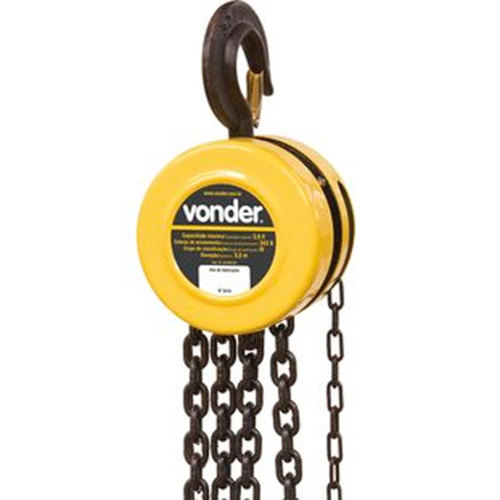 Talha manual capacidade de 3 toneladas com corrente de 3 metros Talha manual capacidade de 3 toneladas com corrente de 3 metros