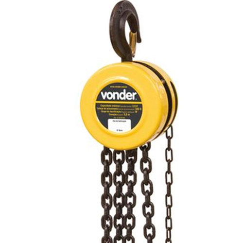 Talha manual capacidade de 3 toneladas com corrente de 5 metros