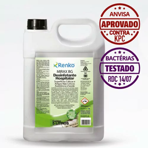 Desinfetante hospitalar concentrado 5 litros - MIRAX BG