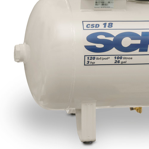 Compressor de ar odontolgico 18 ps 100 litros 2 x 1,5 hp - CSD18/100  220V