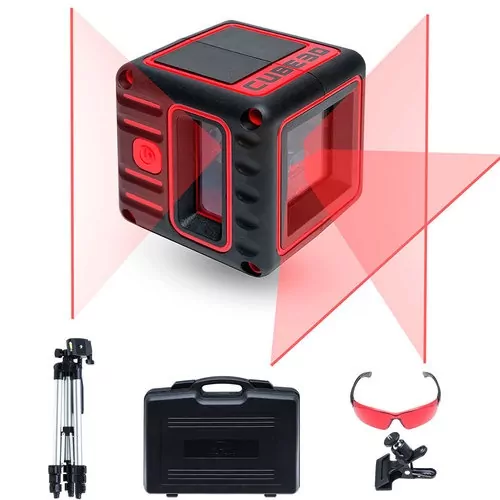 Nível a laser 3 linhas alcance de 20 metros com tripé e acessórios - Cube 3D Ultimate