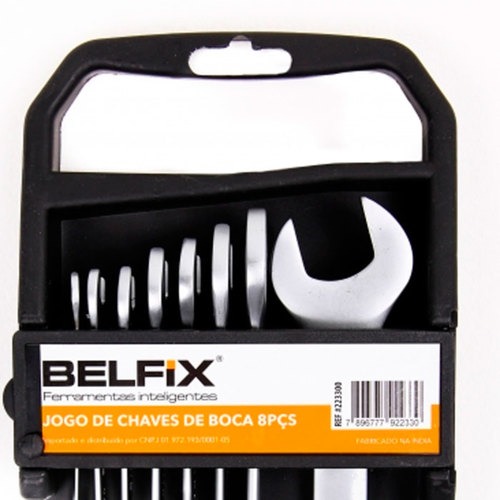 Jogos de chave fixa 6 a 22 mm ao cromo vandio com 8 peas