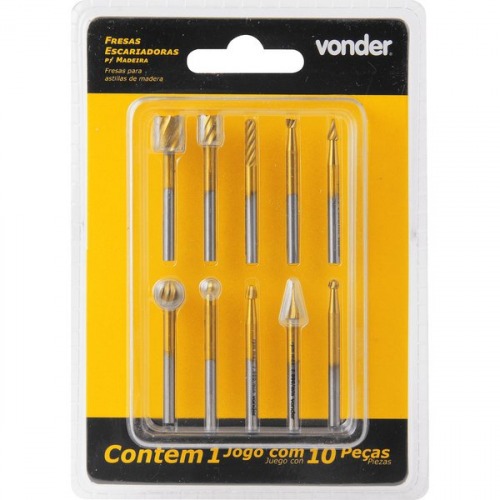 Jogo de fresas escariadoras com 10 peas