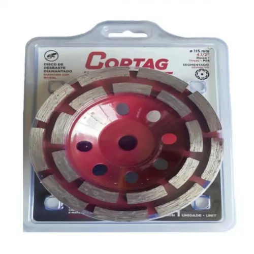 Disco de desbaste diamantado 115 mm segmentado - 61754 - Cortag
