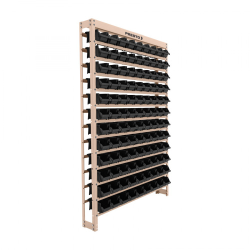 Estante metlica com 108 gavetas n 3 preta