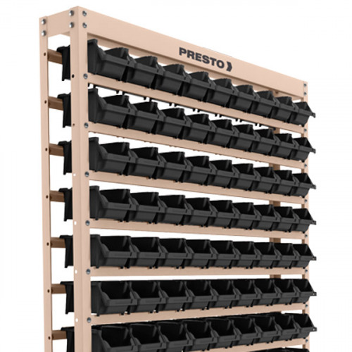 Estante metlica com 108 gavetas n 3 preta