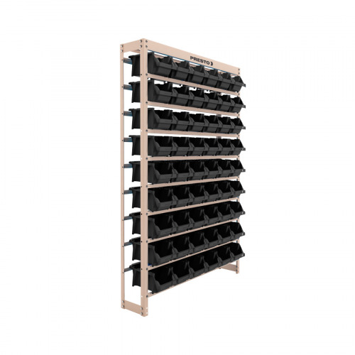 Estante metálica com 54 gavetas n° 5 preta Estante metálica com 54 gavetas n° 5 preta