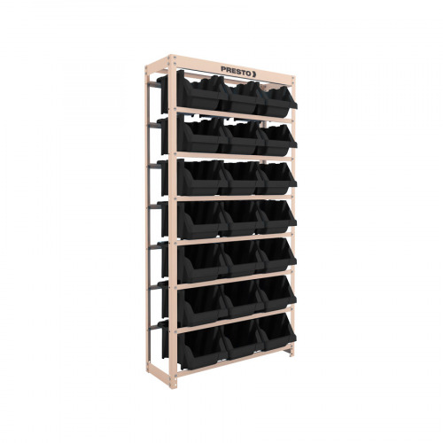 Estante metálica com 21 gavetas n° 7 preta Estante metálica com 21 gavetas n° 7 preta