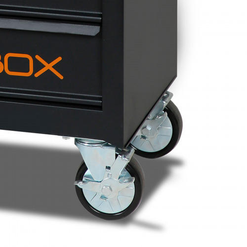 Carrinho para ferramentas com 6 gavetas preto - C04-BOX