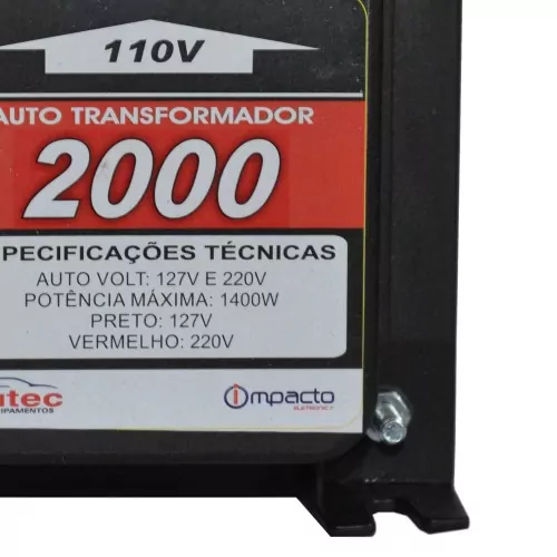 Transformador de voltagem para potência até 1400 watts - ATK2000VAPT     110V/220V