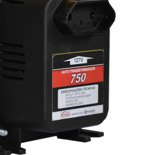 Transformador de voltagem para potência até 525 watts - ATK750VAPT 110V/220V Transformador de voltagem para potência até 525 watts - ATK750VAPT 110V/220V
