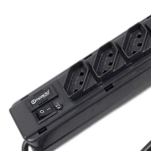 Filtro de linha 5 tomadas 1,1 m 10A preto Filtro de linha 5 tomadas 1,1 m 10A preto