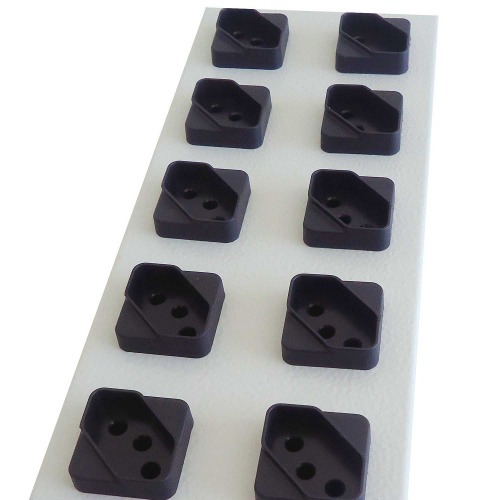 Filtro de linha 10 tomadas 1,1 metro 10A preto Filtro de linha 10 tomadas 1,1 metro 10A preto