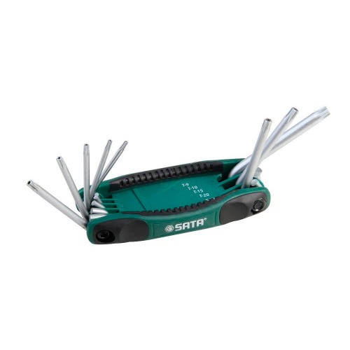 Jogo de chave hexalobular com furo guia tipo canivete T9 a T40 - ST09123SJ Jogo de chave hexalobular com furo guia tipo canivete T9 a T40 - ST09123SJ