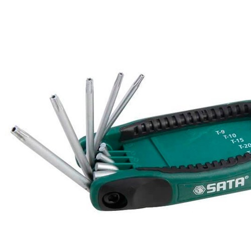 Jogo de chave hexalobular com furo guia tipo canivete T9 a T40 - ST09123SJ Jogo de chave hexalobular com furo guia tipo canivete T9 a T40 - ST09123SJ