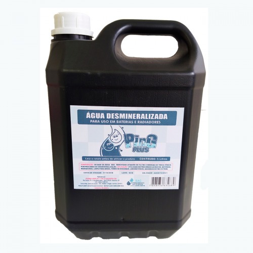 Água desmineralizada para bateria 5 litros - AB5L Água desmineralizada para bateria 5 litros - AB5L