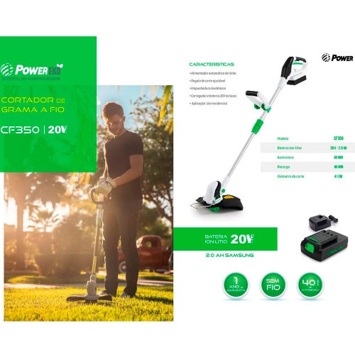 Aparador de grama a bateria 20 volts - CF350  110V/220V Aparador de grama a bateria 20 volts - CF350  110V/220V