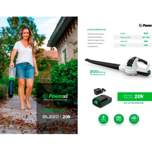Soprador de folhas a bateria 20 volts - BL220  110V/220V Soprador de folhas a bateria 20 volts - BL220  110V/220V