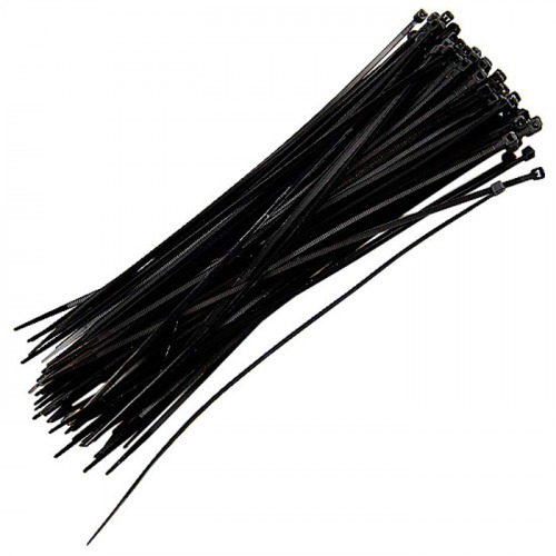 Abraçadeira de nylon 7,6 mm x 35 cm com 100 peças preta Abraçadeira de nylon 7,6 mm x 35 cm com 100 peças preta