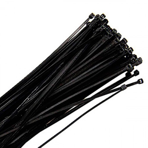Abraçadeira de nylon 7,6 mm x 35 cm com 100 peças preta Abraçadeira de nylon 7,6 mm x 35 cm com 100 peças preta
